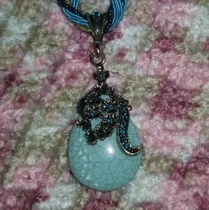 Rhinestone and Beaded Necklace New